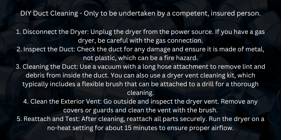 DIY Dryer Duct Cleaning